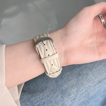 【秋の装いに】ウィーブステッチレザーバンド【アップルウォッチ】