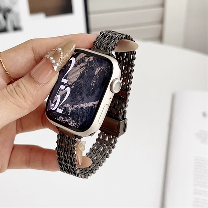 【繊細Vメッシュ】スリムメッシュマグネットバンド【アップルウォッチ】