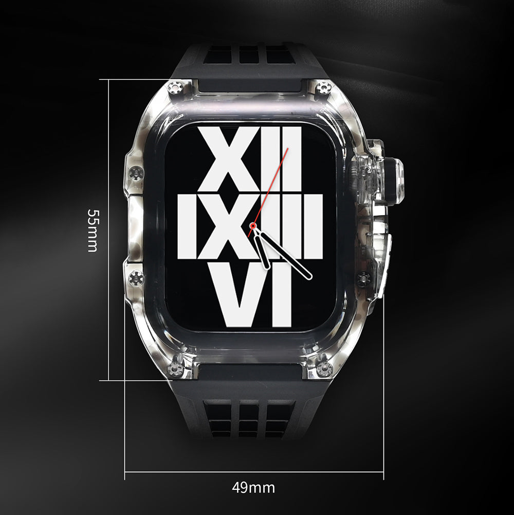[2 colors available] Smoke clear case integrated band [Apple Watch]
