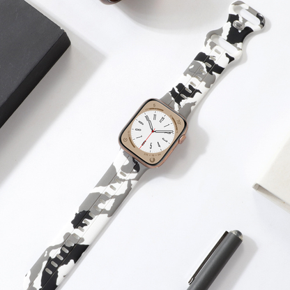 【防水×迷彩】カモフラージュシリコンバンド【アップルウォッチ】