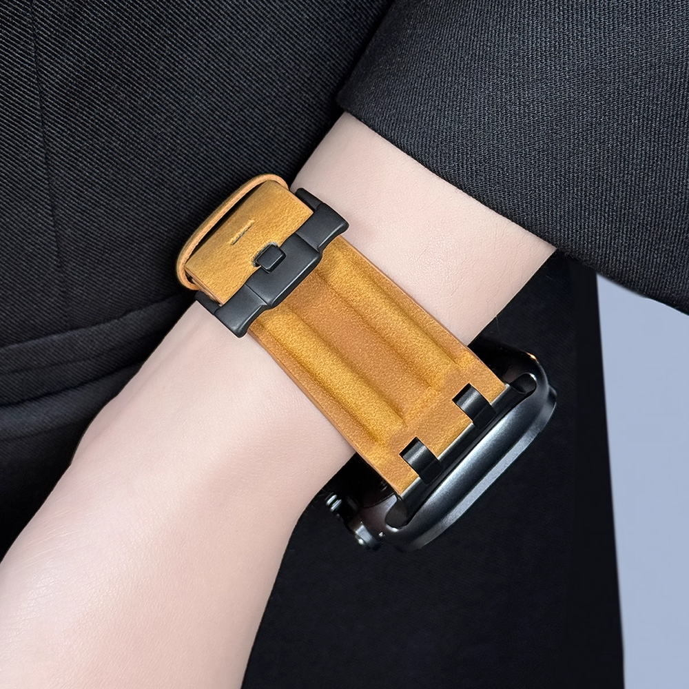 【男前レザー】デュアルラインレザーバンド【アップルウォッチ】