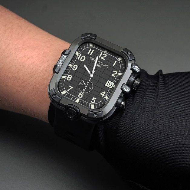 Double-sided protective metal bumper hard case for Apple Watch