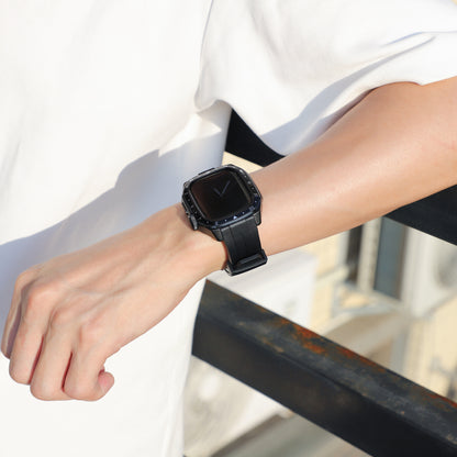 【Series10/11専用】プレミアムベゼルシリコンバンド【アップルウォッチ】