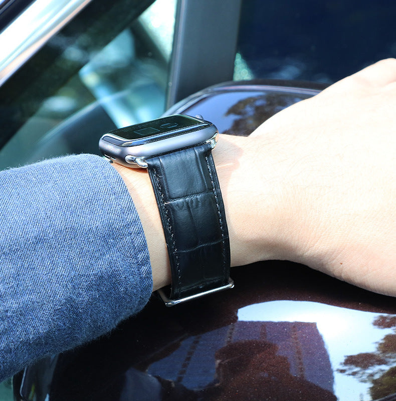 Elegant grained leather band for Apple Watch (4 colors available)