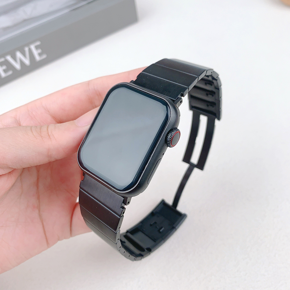 【手首に干渉しない】リンクブレスレットメタルバンド【アップルウォッチ】