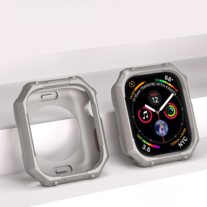 【ガラス無し両面保護】カラーボタンプロテクトケース【アップルウォッチ】