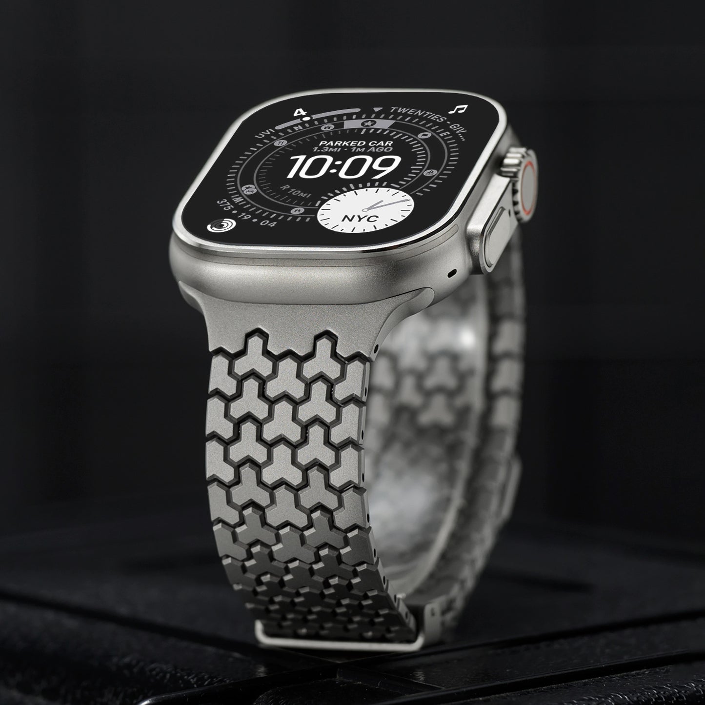 【近未来スタイル】ハニカムメタルマグネットバンド【アップルウォッチ】