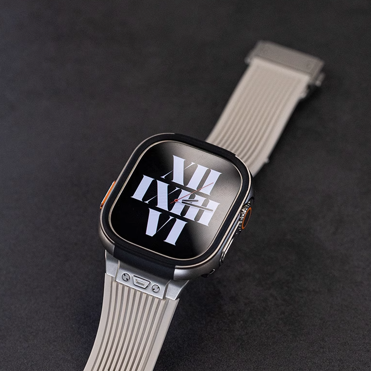 【目玉商品】メタルアクセントシリコンバンド【アップルウォッチ】