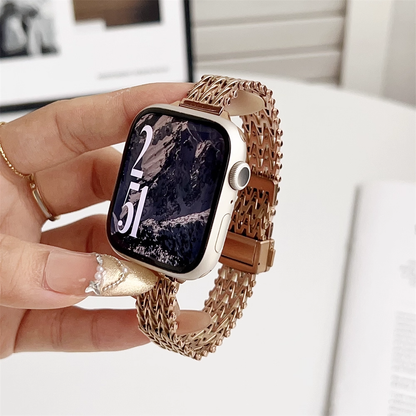 【繊細Vメッシュ】スリムメッシュマグネットバンド【アップルウォッチ】