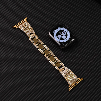 【シルバークラウン】ジュエルクロスメタルバンド【アップルウォッチ】