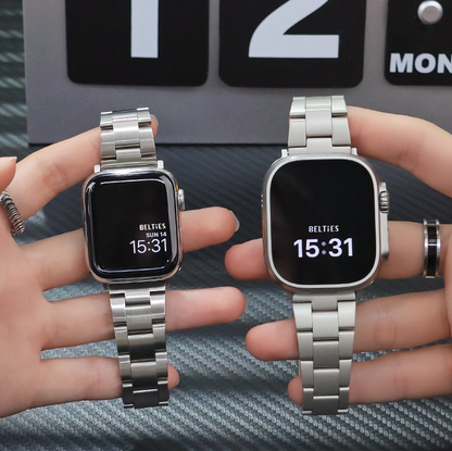 【シルバークラウン】スリムリンクメタルバンド【アップルウォッチ】