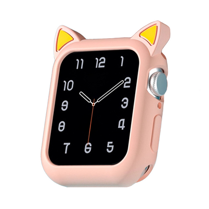 【猫耳デザイン】キャットイヤーシリコンケース【アップルウォッチ】