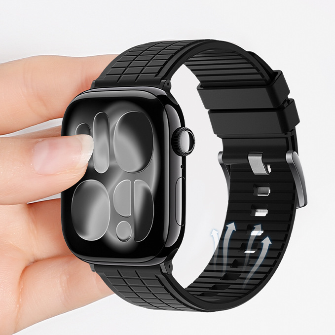 【薄くてしなやか】グリッドフィットラバーバンド【アップルウォッチ】