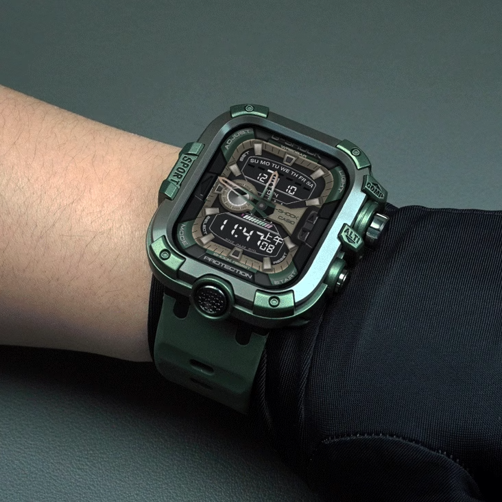 Double-sided protective metal bumper hard case for Apple Watch