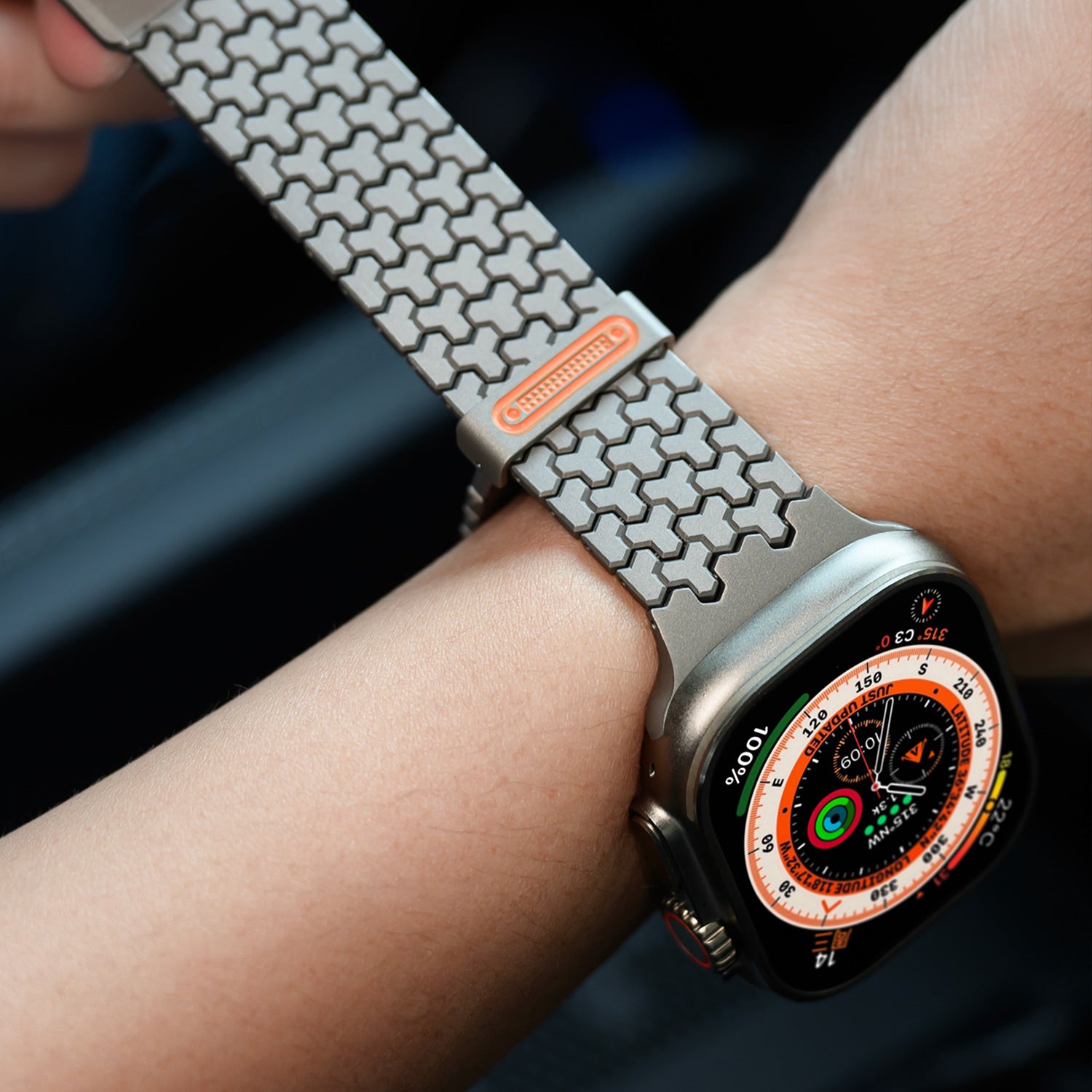 近未来スタイル】ハニカムメタルマグネットバンド【アップルウォッチ