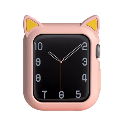 【猫耳デザイン】キャットイヤーシリコンケース【アップルウォッチ】