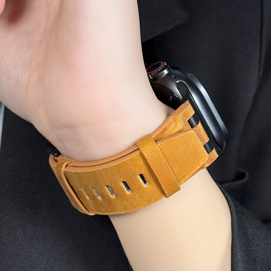 【男前レザー】デュアルラインレザーバンド【アップルウォッチ】