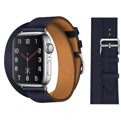 [10 colors available] Double loop leather strap [Apple Watch]