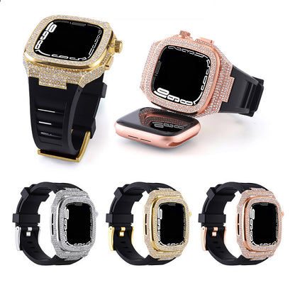 [6 colors available with integrated case] Luxury metal band [Apple Watch]