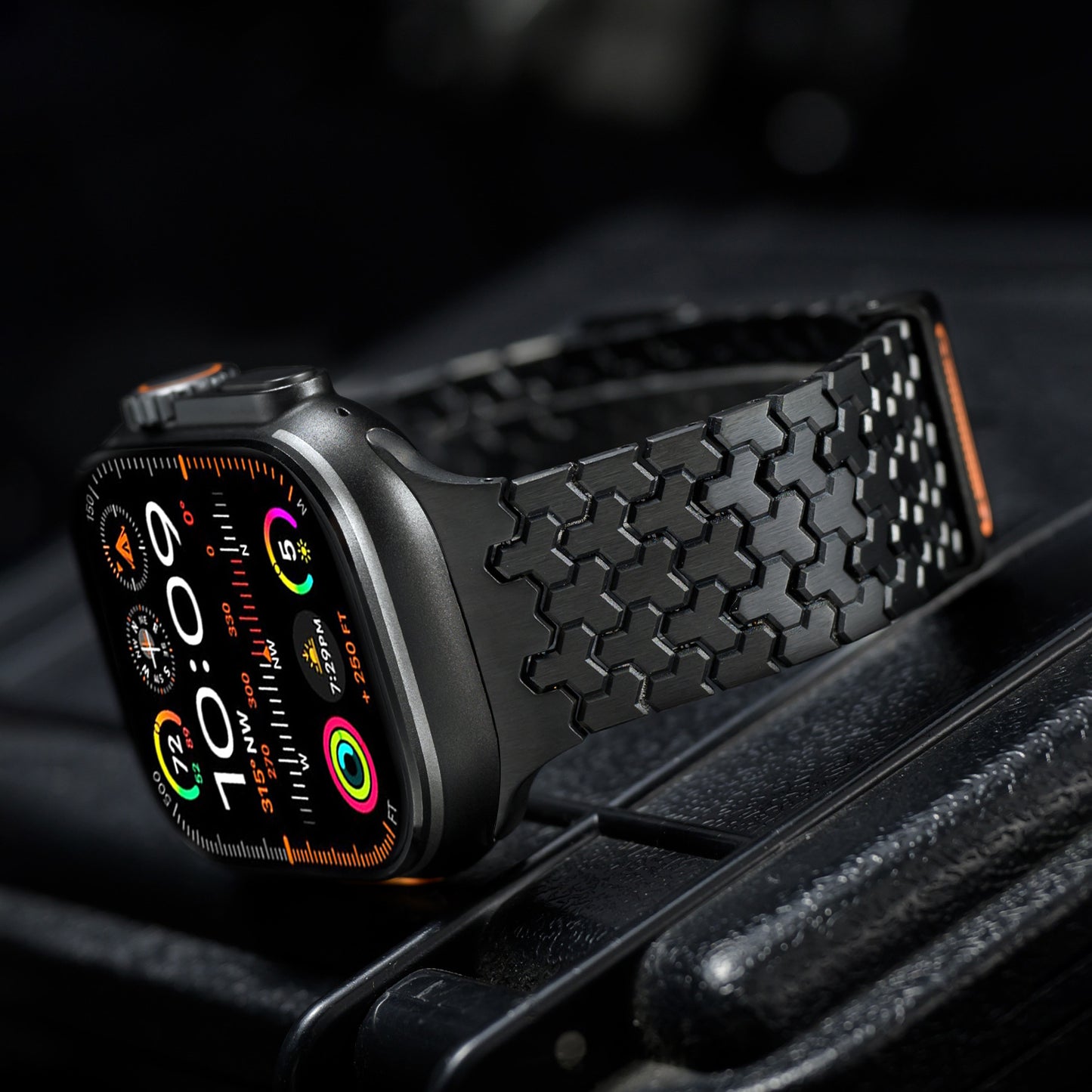 【近未来スタイル】ハニカムメタルマグネットバンド【アップルウォッチ】