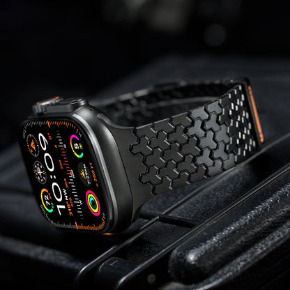 【近未来スタイル】ハニカムメタルマグネットバンド【アップルウォッチ】