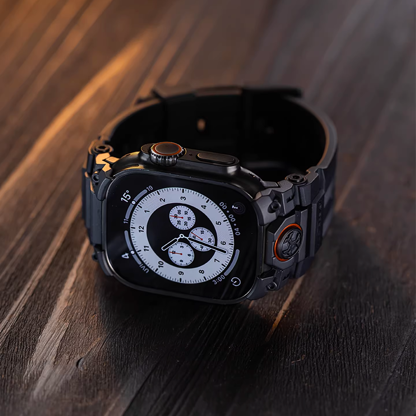 【重厚感MAX】インダストリアルシリコンバンド【アップルウォッチ】