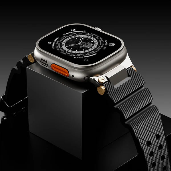 [Latest Model] Metal Gear Silicone Band [Apple Watch]