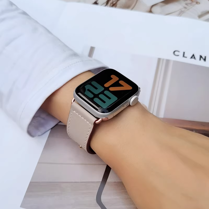 【全9色】リバースバックルレザーバンド【アップルウォッチ】