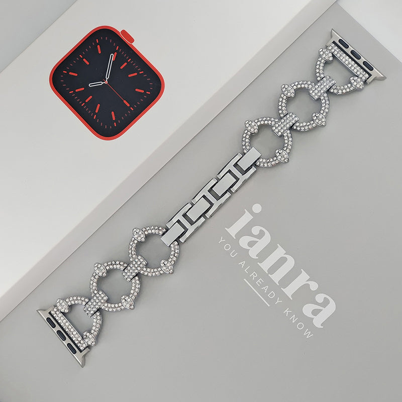 [Sparkling Decoration] Circle Rhinestone Band [Apple Watch]