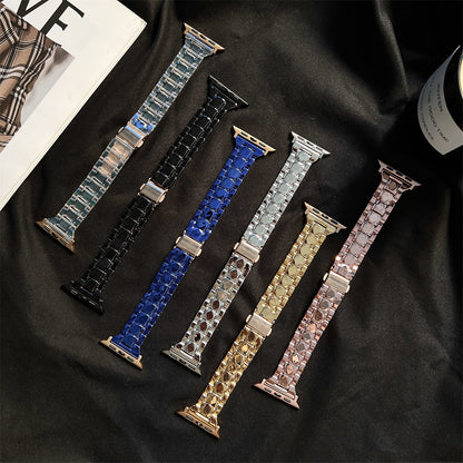 [6 colors available with cover] Acrylic crystal band [Apple Watch]