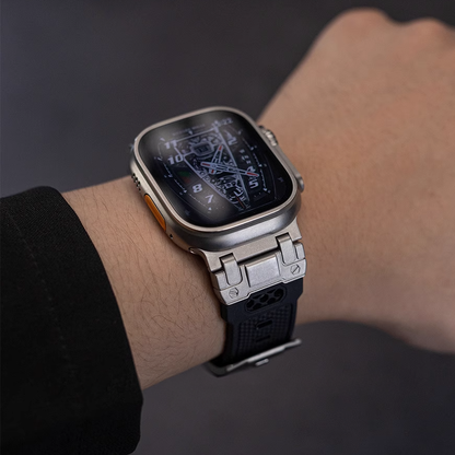 【男前デザイン】メカニカルタフシリコンバンド【アップルウォッチ】