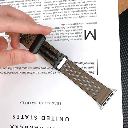 【蒸れにくい】マグエアフローレザーバンド【アップルウォッチ】