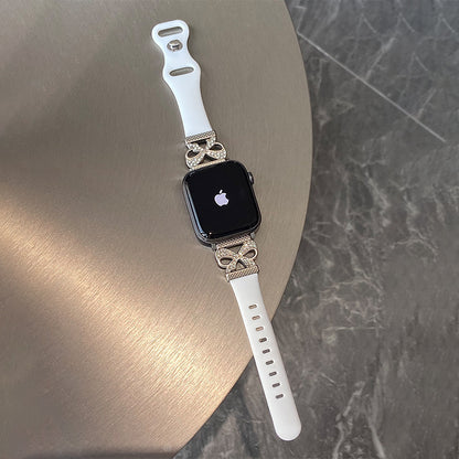 【アクセサリー感覚】リボンデコシリコンバンド【アップルウォッチ】