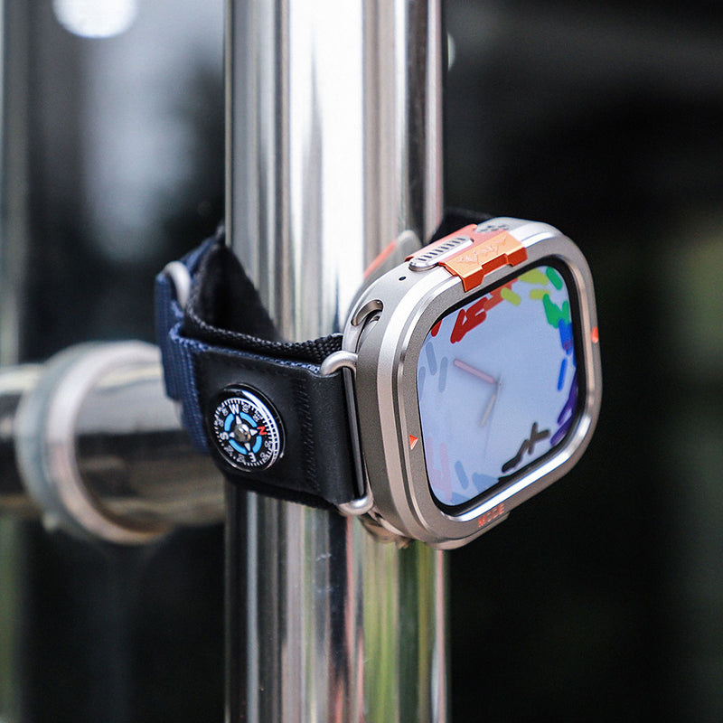 [Glass-free double-sided protection] Mountain Gear Titanium Frame [Apple Watch]