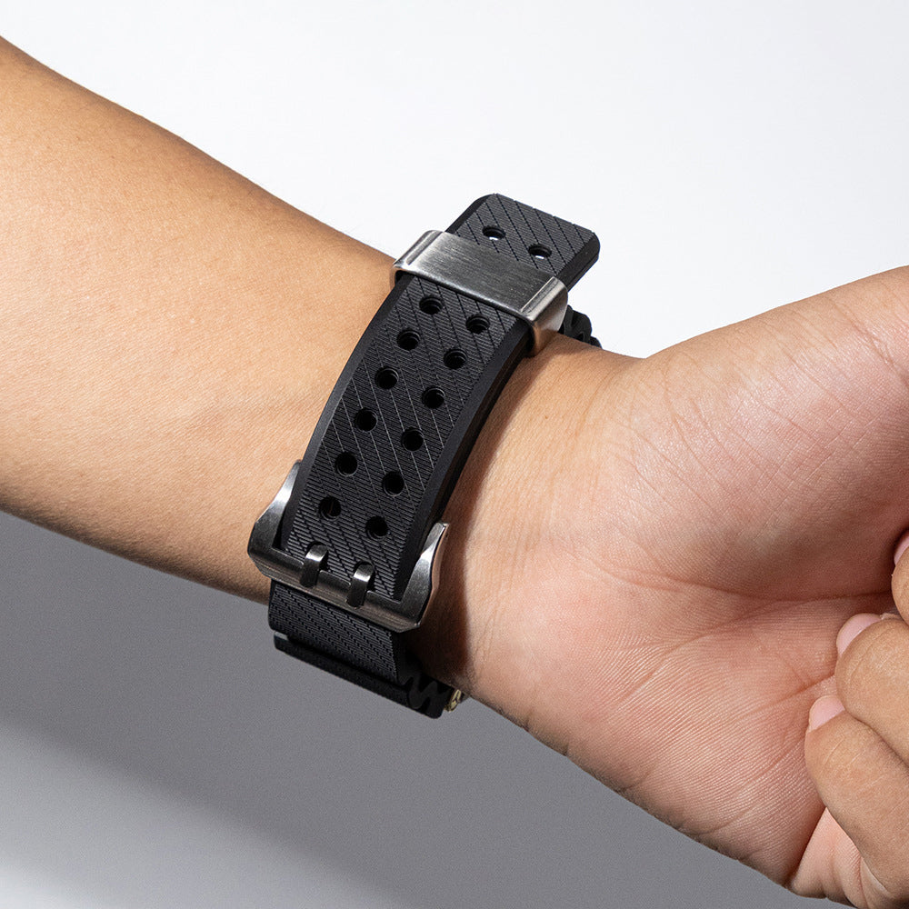 [Latest Model] Metal Gear Silicone Band [Apple Watch]