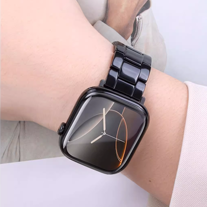 【艶やかで上品】ブラックレジンリンクバンド【アップルウォッチ】