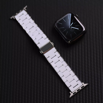 【シルバークラウン】ステンレスラバーリンクバンド【アップルウォッチ】