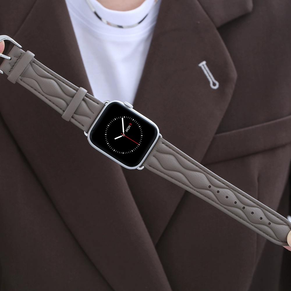【秋の装いに】ウィーブステッチレザーバンド【アップルウォッチ】