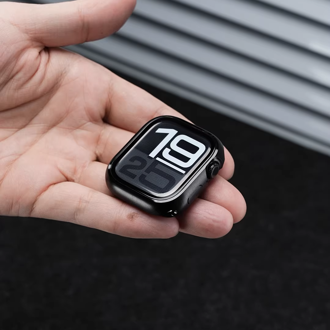 【ガラス付き両面保護】プレミアムメタルバンパーケース【アップルウォッチ】