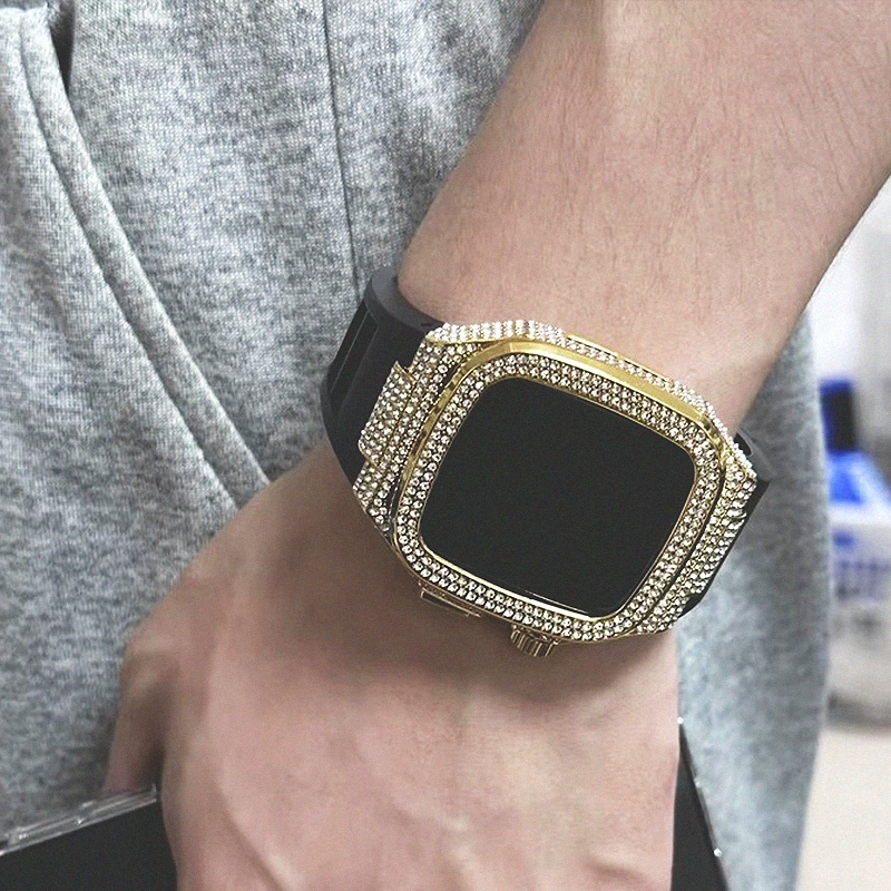 [6 colors available with integrated case] Luxury metal band [Apple Watch]