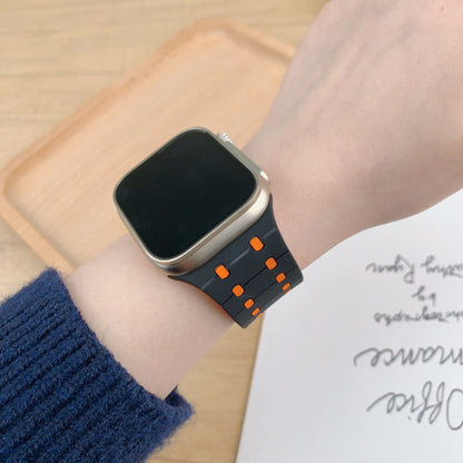 【ビビッドな配色】カラーブロックシリコンバンド【アップルウォッチ】