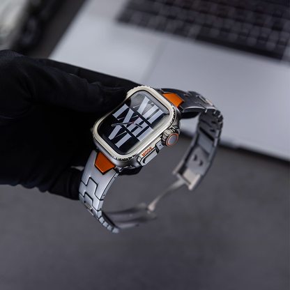 【最新デザイン】モダンカットステンレスバンド【アップルウォッチ】