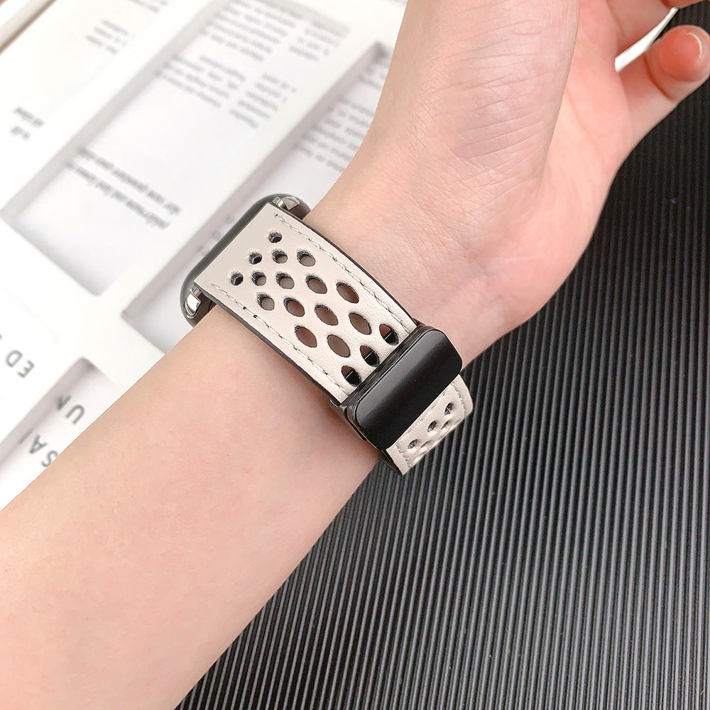 【蒸れにくい】マグエアフローレザーバンド【アップルウォッチ】