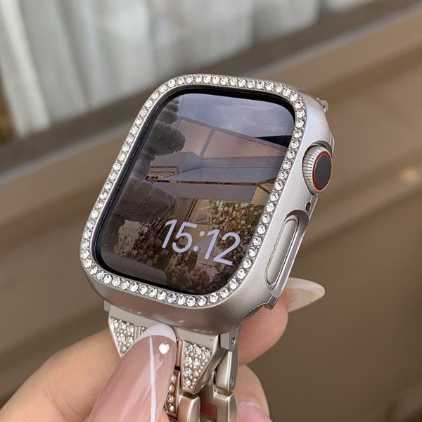 【大人可愛い】ラインストーンPC保護カバー【アップルウォッチ】