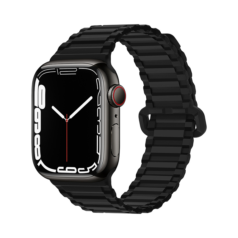 【軽量×磁力】マグネットリッジシリコンバンド【アップルウォッチ】