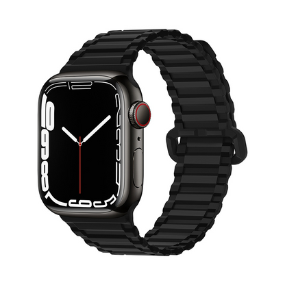 【軽量×磁力】マグネットリッジシリコンバンド【アップルウォッチ】