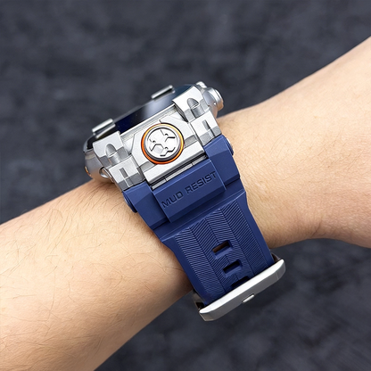 【重厚感MAX】インダストリアルシリコンバンド【アップルウォッチ】