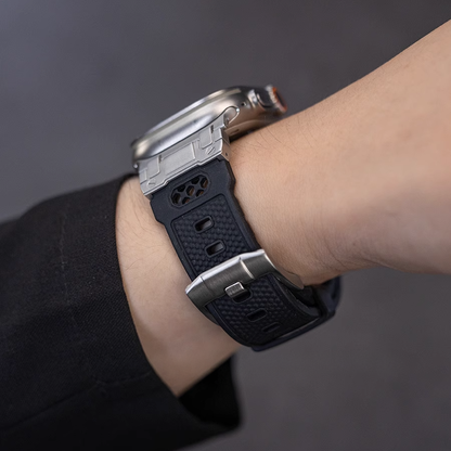 【男前デザイン】メカニカルタフシリコンバンド【アップルウォッチ】