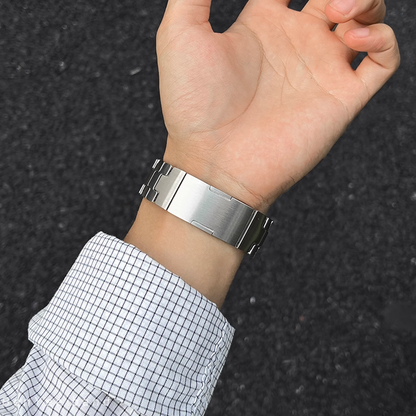 【最新デザイン】モダンカットステンレスバンド【アップルウォッチ】