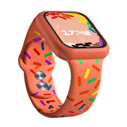 [4 colors available] Colorful pop silicone band [Apple Watch]